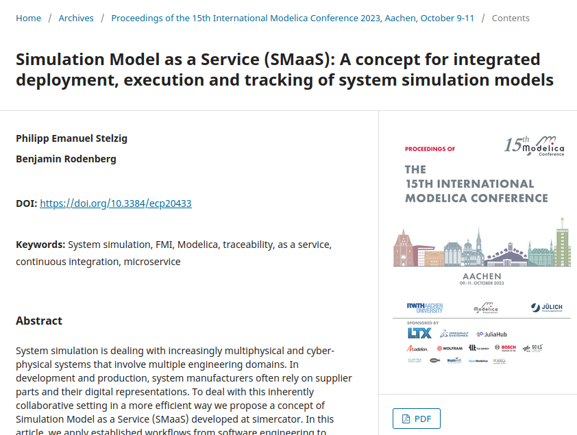 simercator's SMaaS publication screenshot